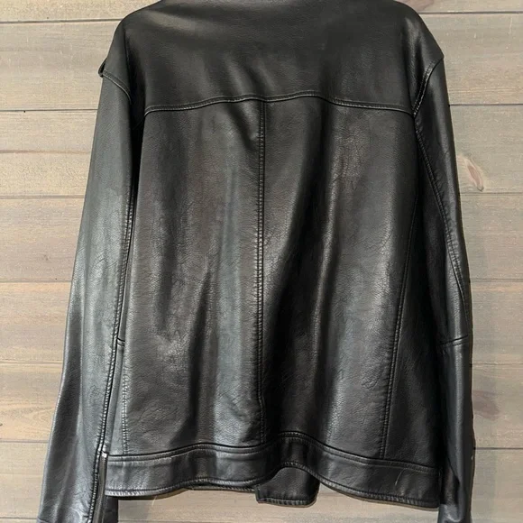 LEVI STRAUSS Black Biker Jacket - Picture 2 of 9